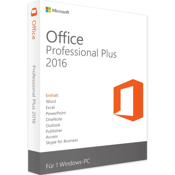 Microsoft Office 2016 Professional Plus Vollversion für Windows I Blitz-E-Mail-Versand