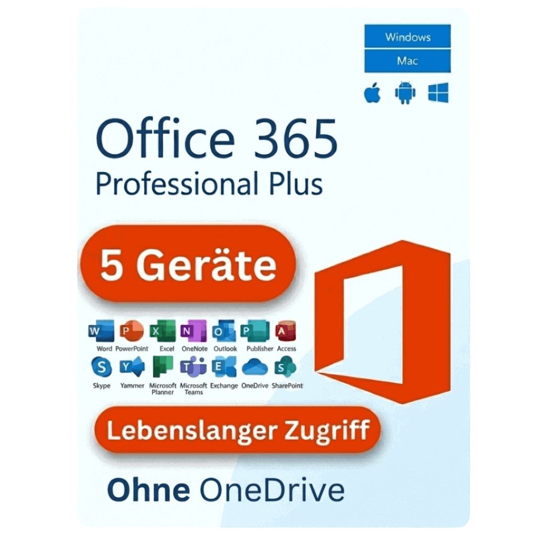 Office 365 Pro Plus – Lebenslanges Konto für 5 Geräte