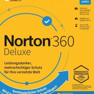Norton 360 Deluxe 3 Geräte 1 Jahr, inkl. VPN, Backup, SafeCam