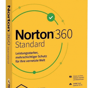 Norton 360 Standard 1 Gerät 1 Jahr (kein Abo), inkl. VPN, Backup, SafeCam