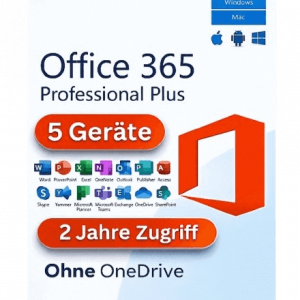 Office 365 Pro Plus – 2 Jahre Konto für 5 Geräte | PC, Mac, Tablet, Smartphone
