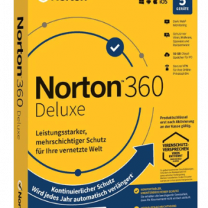 Norton 360 Deluxe (5 Geräte /1 Jahr) inkl. VPN, Backup, SafeCam