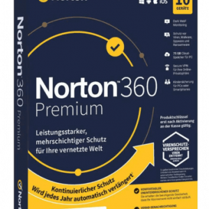 Norton 360 Premium 10 Geräte 1 Jahr, inkl. VPN, Backup, SafeCam
