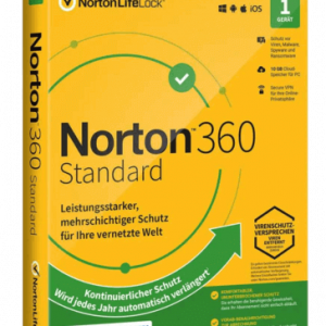 Norton 360 Standard (1 Gerät /1 Jahr), inkl. VPN, Backup, SafeCam