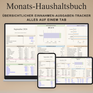 Monats Haushaltsbuch für Google Sheets