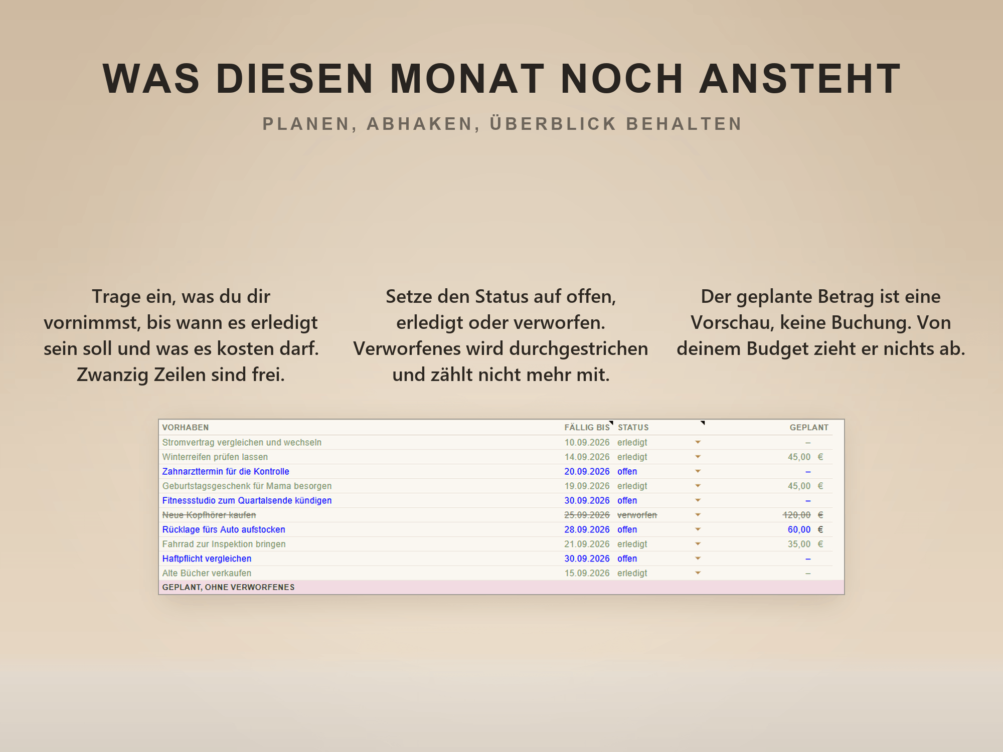 Monats-Haushaltsbuch Vorlage für Google Sheets – Ausgaben-Einnahmen-Tracker – Bild 5