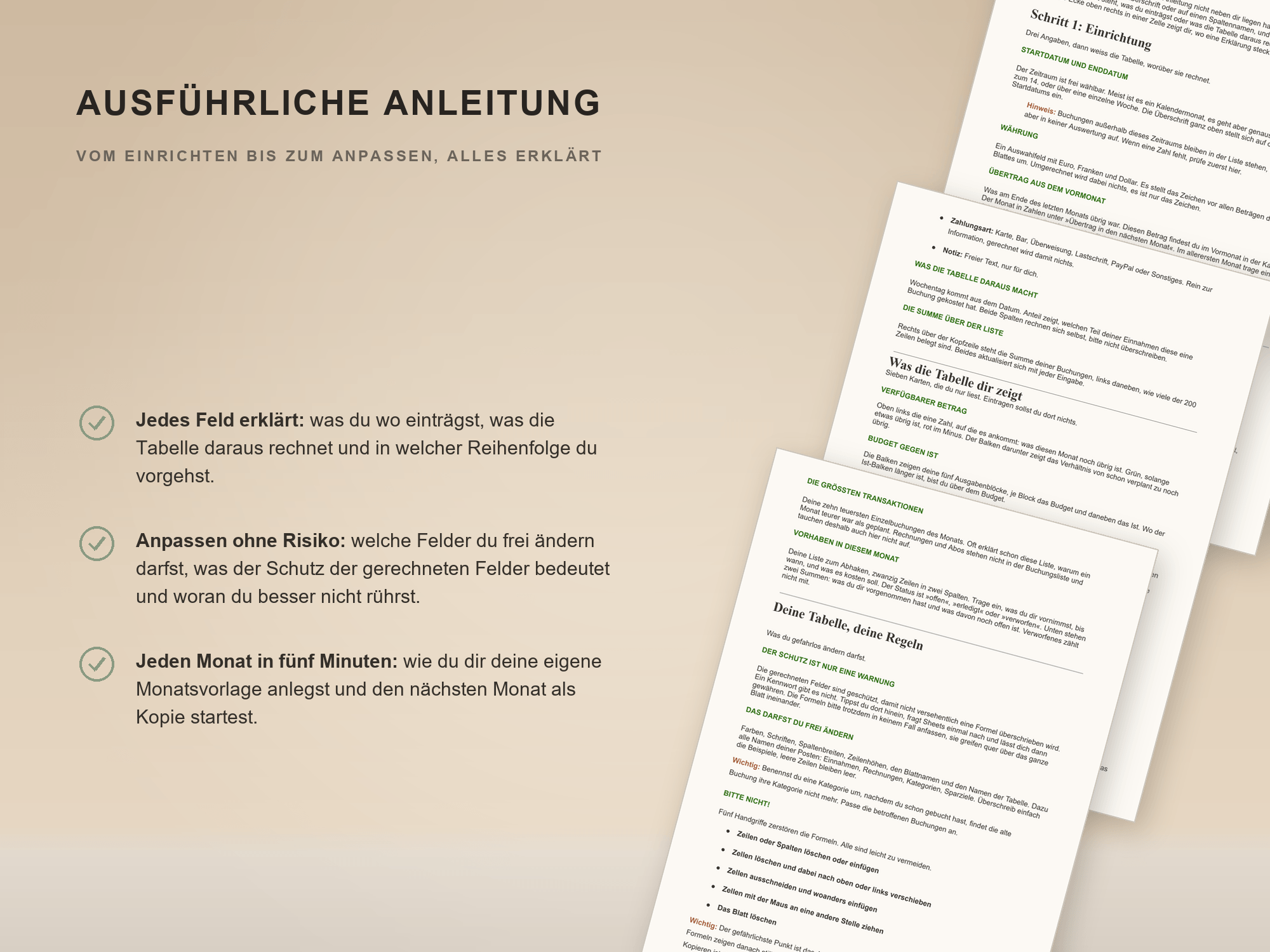 Monats-Haushaltsbuch Vorlage für Google Sheets – Ausgaben-Einnahmen-Tracker – Bild 8